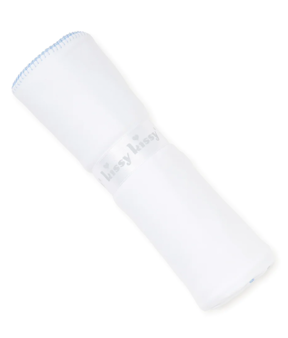 Basic Blanket- White & Blue