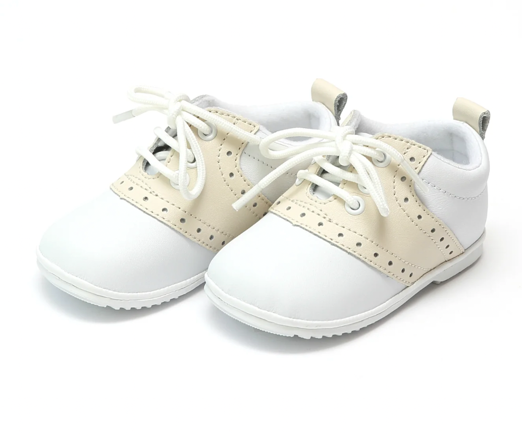 Austin Oxford Shoe-White & Beige