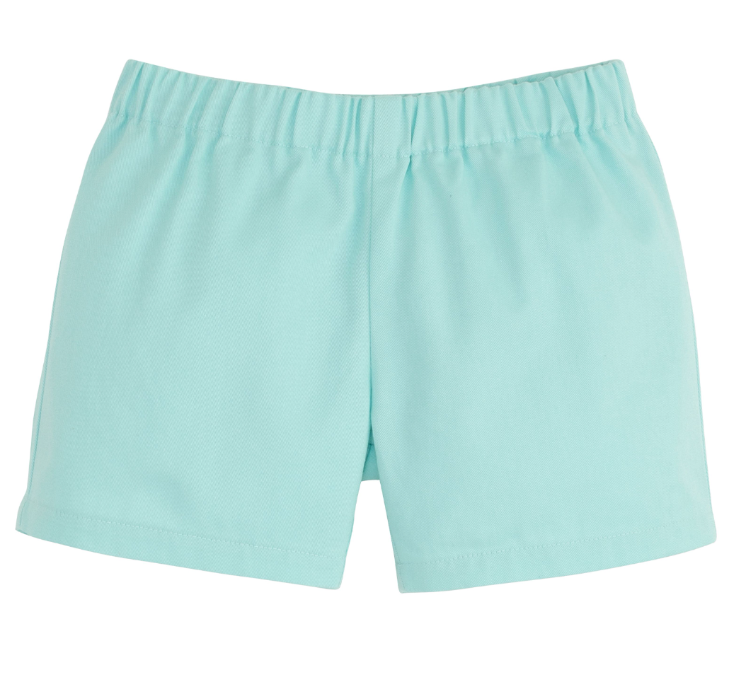Basic Short-Aqua Twill