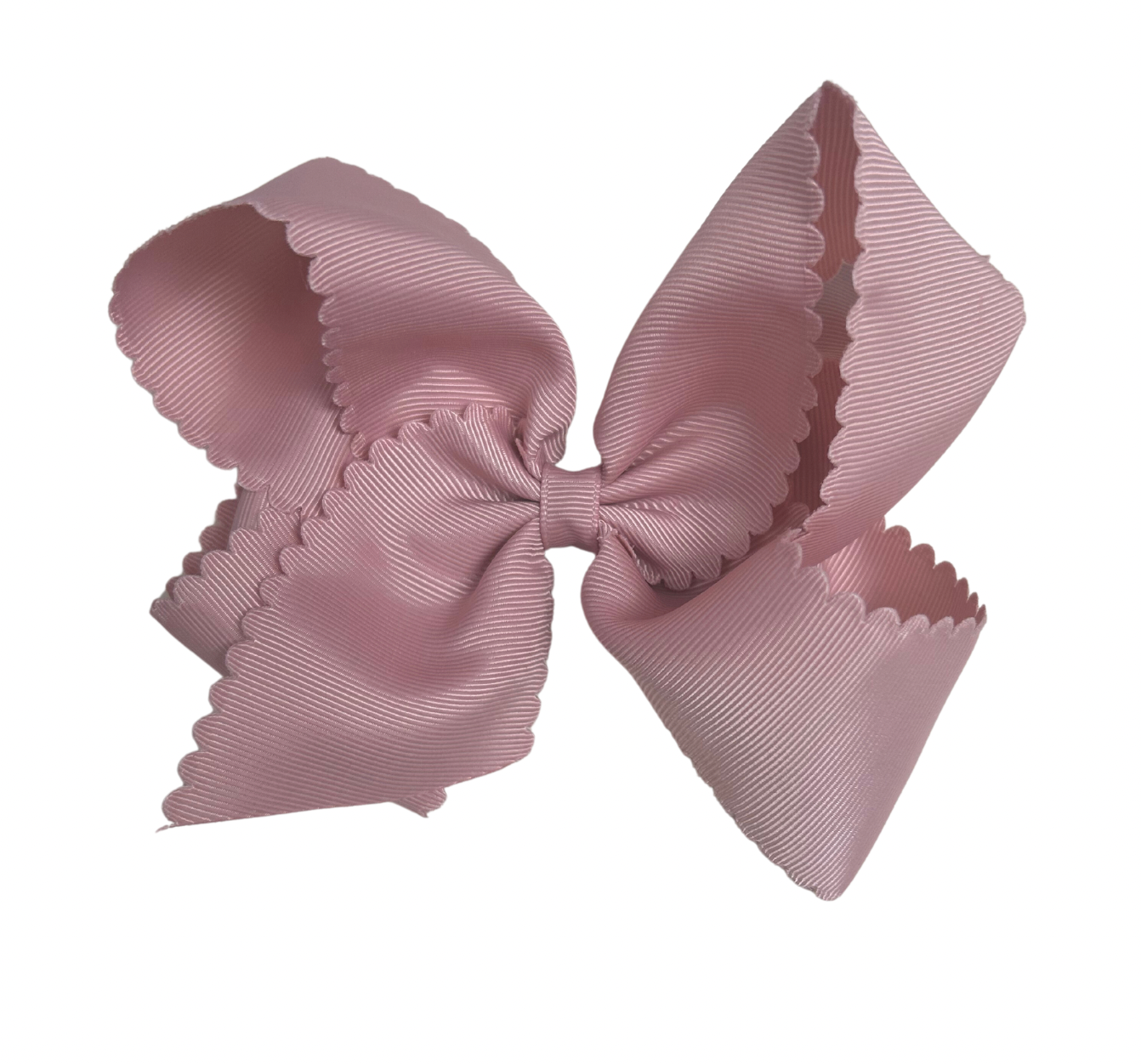 Scallop Edge Dusty Pink Bow