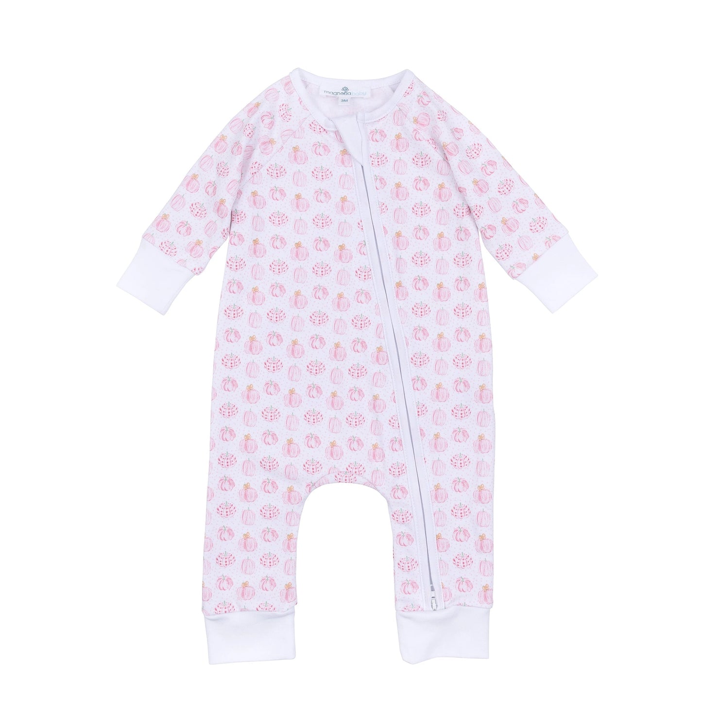 Precious Pumpkins Zipper Playsuit - Pink