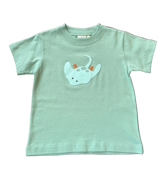 Mantaray Applique Green Tee