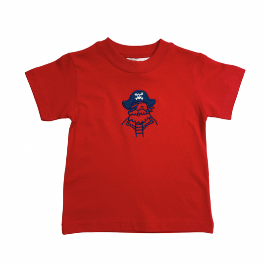 Red SS Tee - Navy Pirate