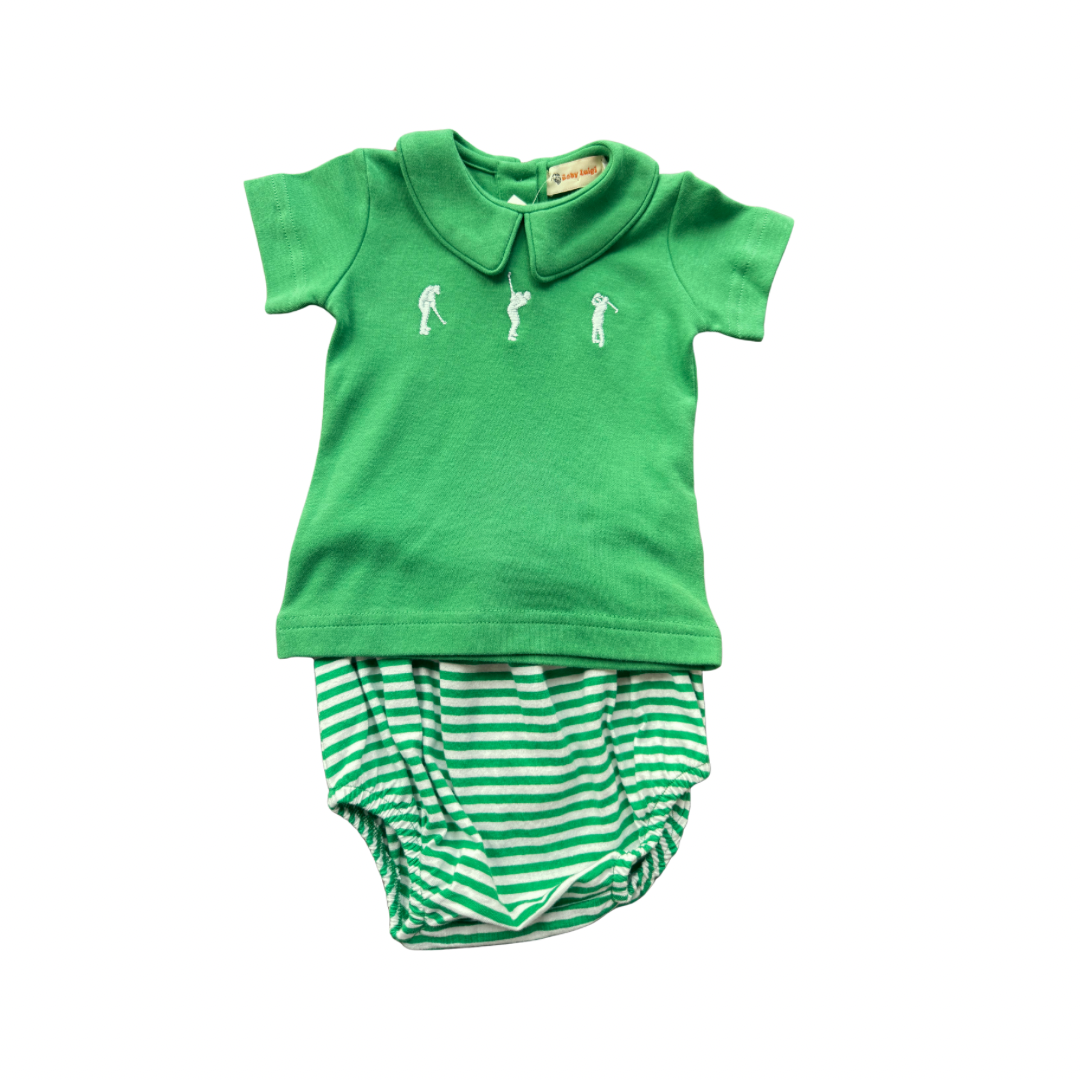 Green Golf Diaper Set