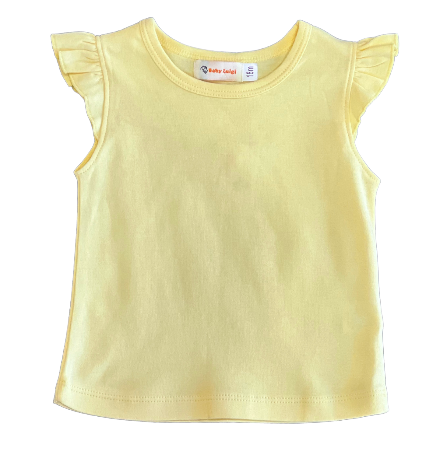 Flutter-Sleeve Top- Pale Yellow