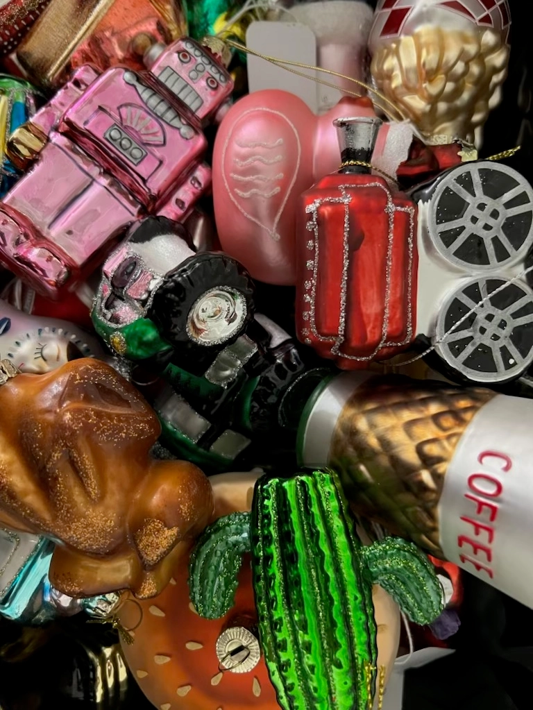 Bulldozer, Retro Handmade Glass Holiday Ornament Decor 2025