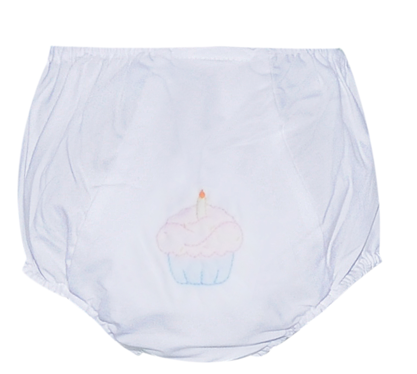 White Landon Diaper Cover - Cupcake