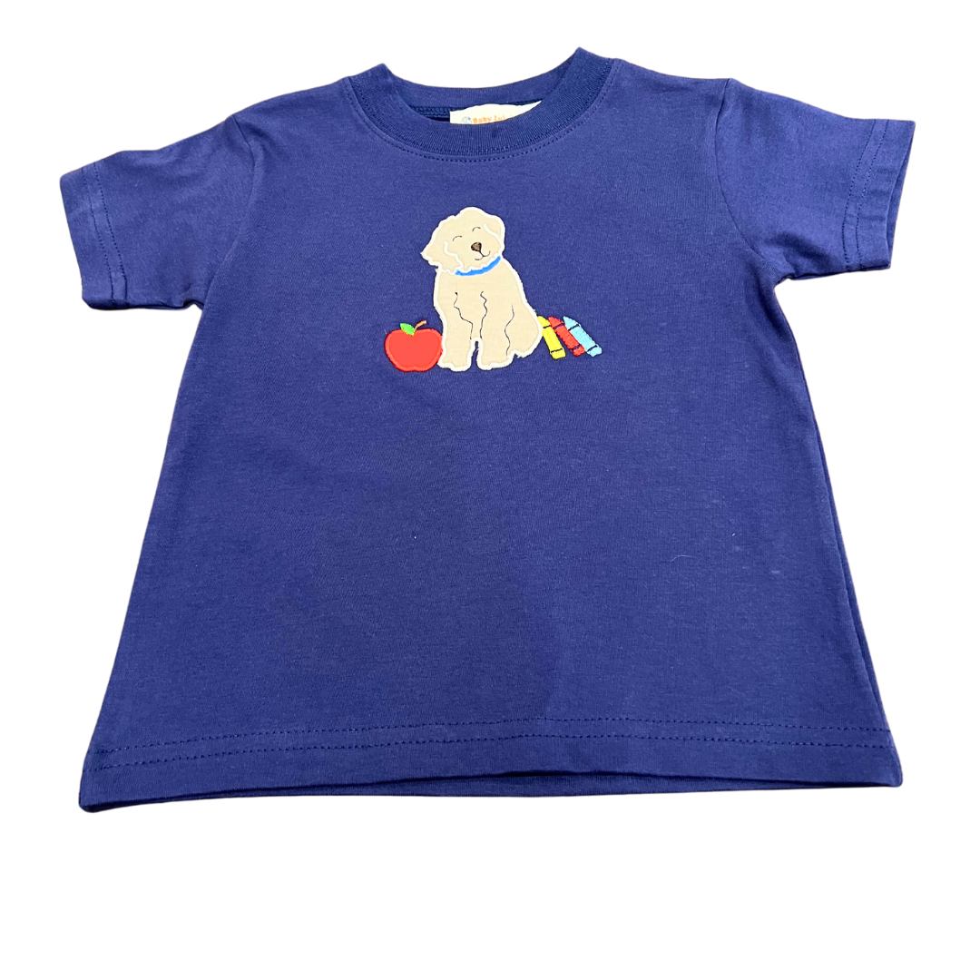 Dog w/ Apple & Crayons Boy T-Shirt