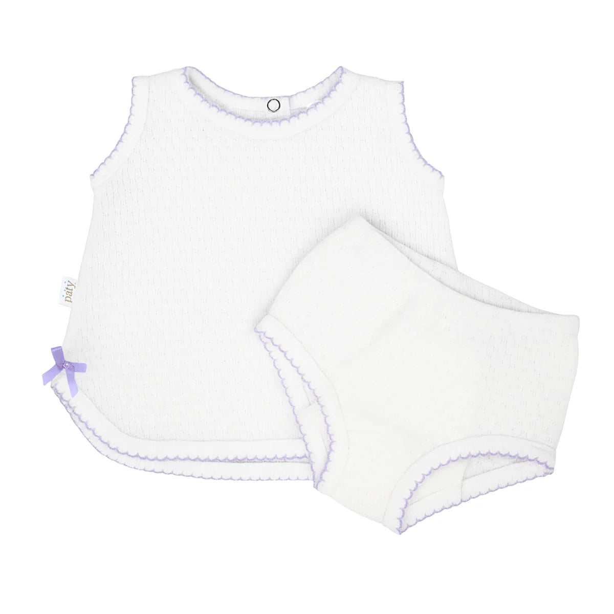 2 Piece Set - Sleeveless Diaper Set - Lavender