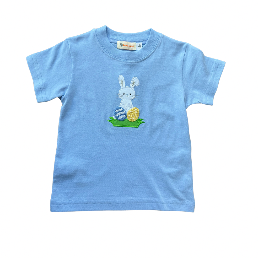 Blue SS T-Shirt with Bunny