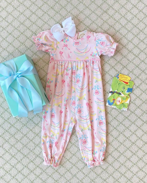 Short Sleeve Britt Romper - Golden Birthday