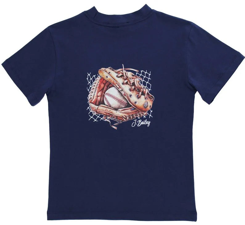 Logo Tee- Navy Baseball