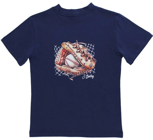 Logo Tee- Navy Baseball