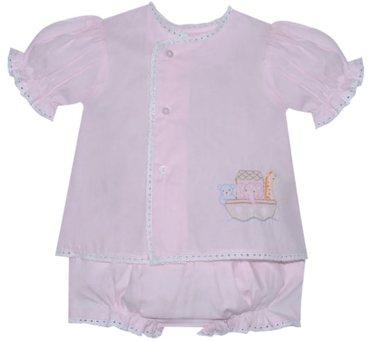 Blanche Diaper Set - Pink Noah's Ark