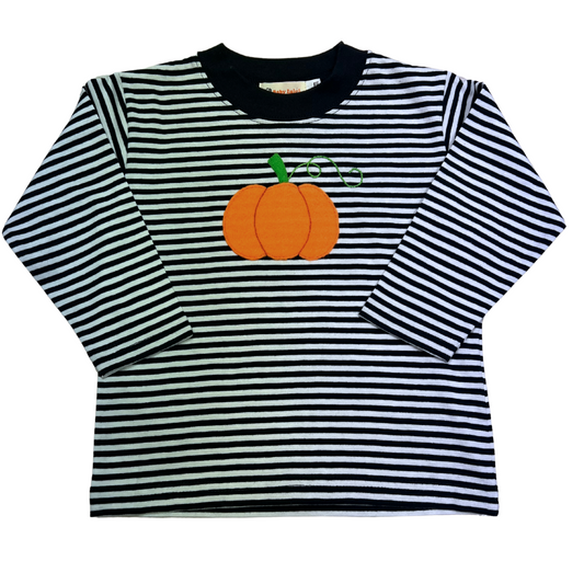 Pumpkin Navy Stripe T-Shirt