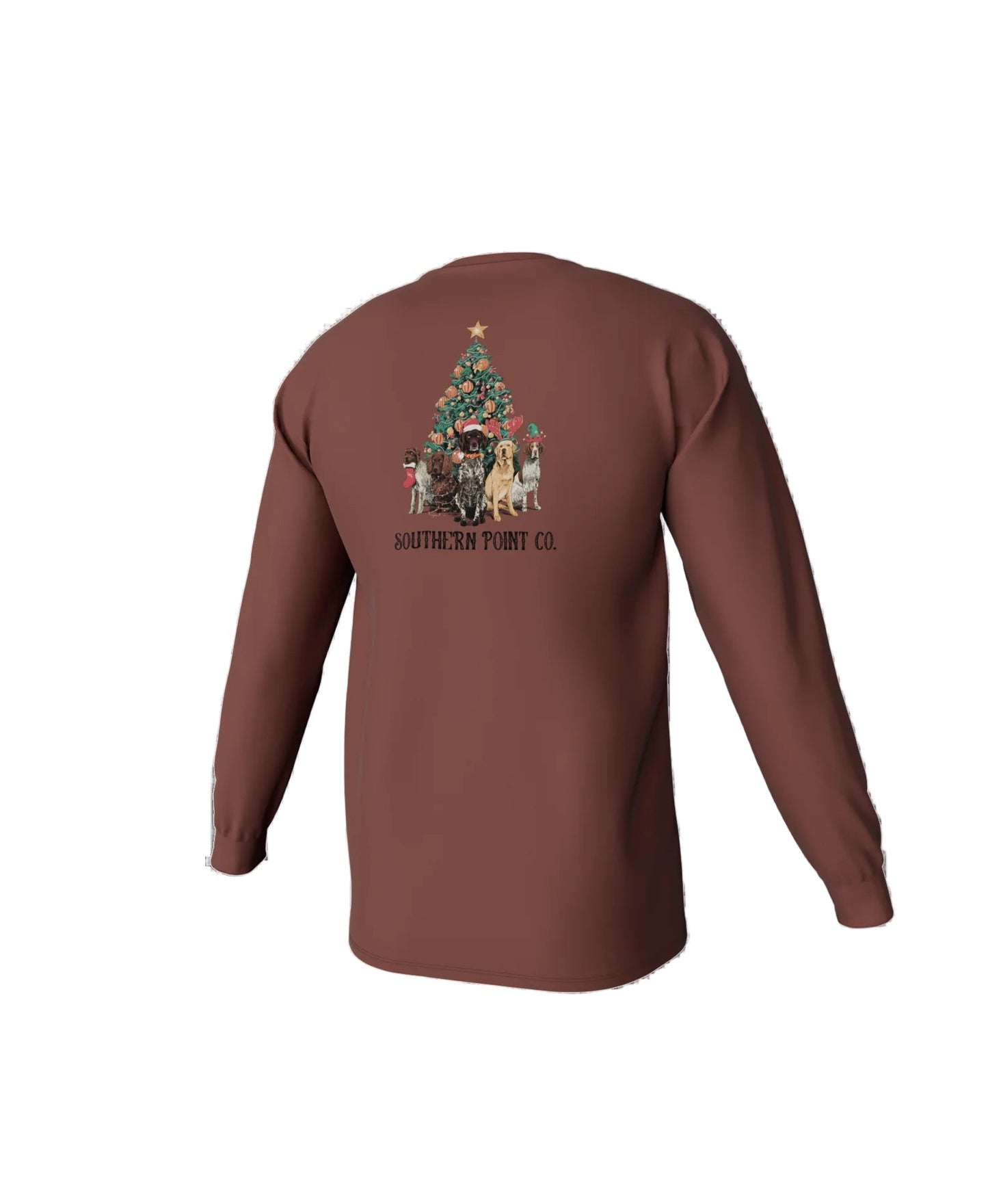 Gun Dog Christmas Long Sleeve Pocket Tee