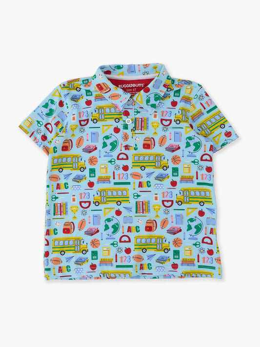 Boys Classroom Crew Knit Short Sleeve Performance Polo