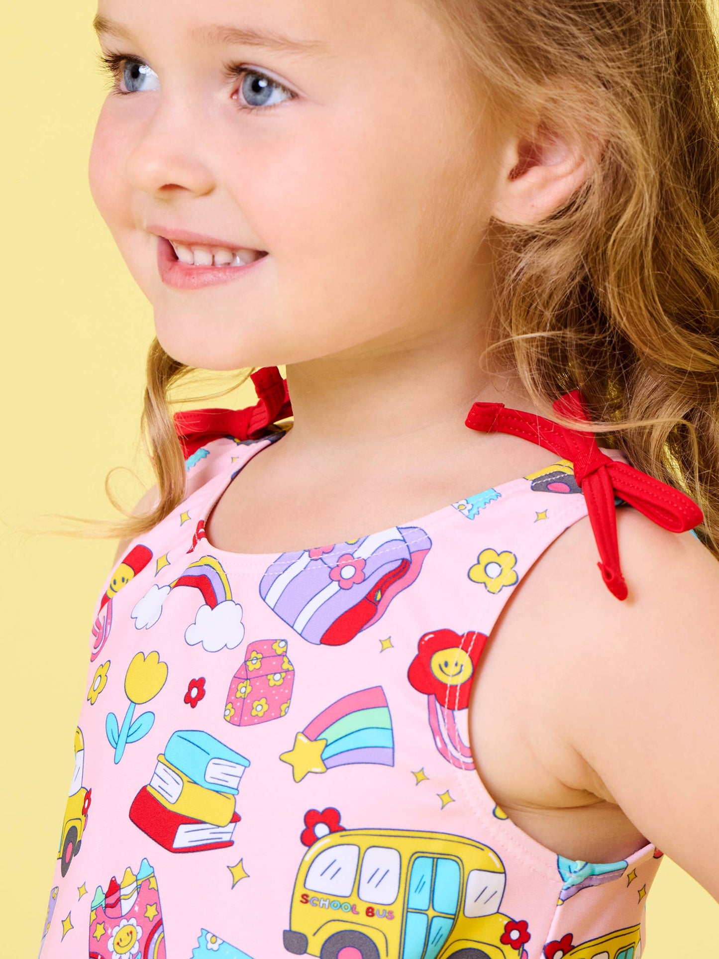 Girls Classroom Cutie Active A-Line Bow Dress & Bike Short Set