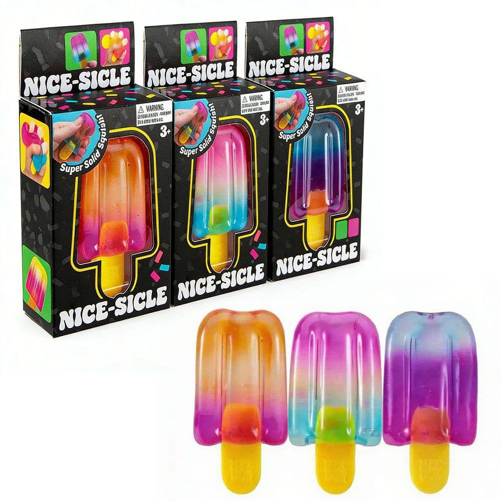 Nice Slice Squeeze Squish Popsicle Squishy Toy Display