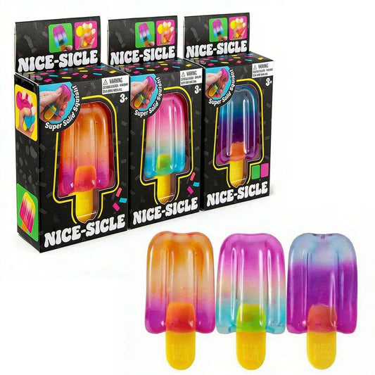Nice Slice Squeeze Squish Popsicle Squishy Toy Display