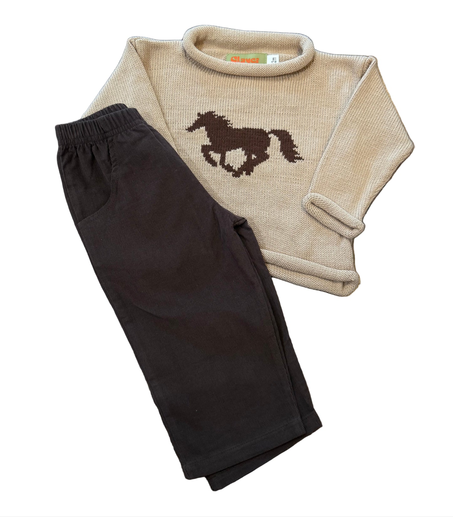 Brown Corduroy Pants with Pockets