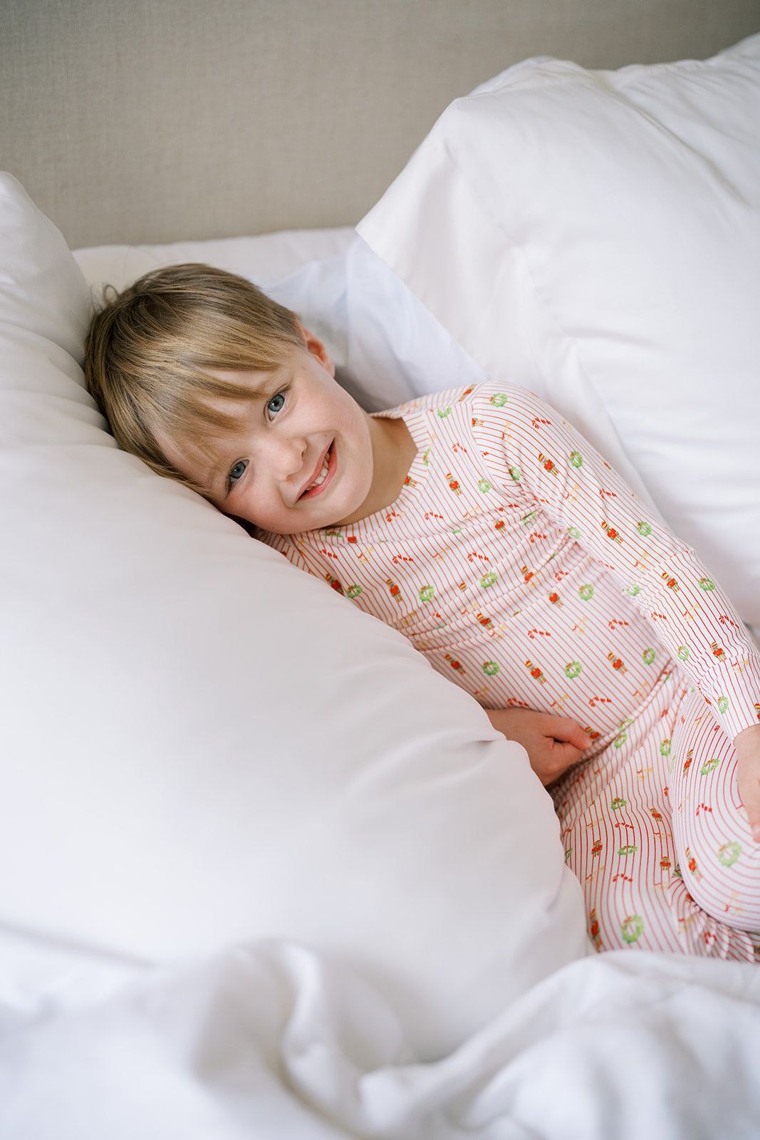 Red Stripe 2 piece Christmas Pajamas