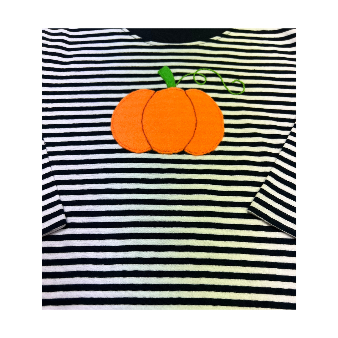 Pumpkin Navy Stripe T-Shirt