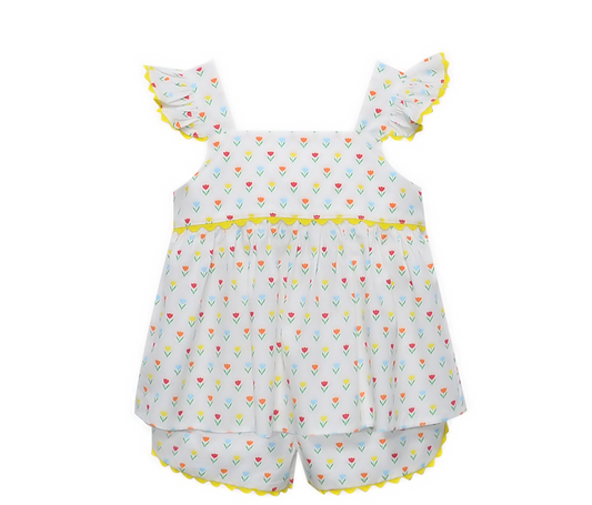 Yellow Floral Bloomer Set - Tiny Tulips