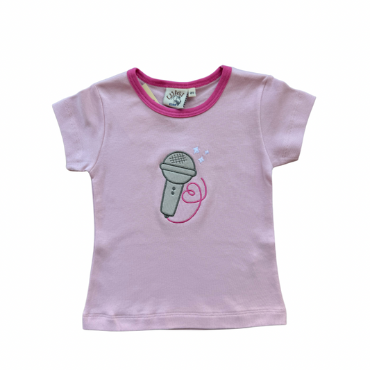 Light Pink/Hot Pink Microphone Tee