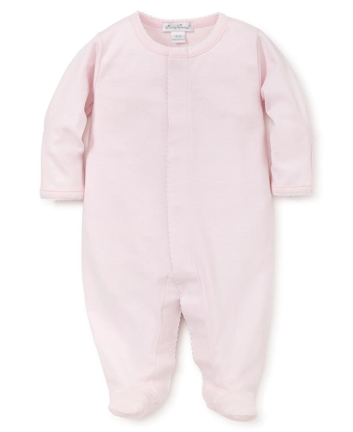Pink/White Kissy Basics Footie