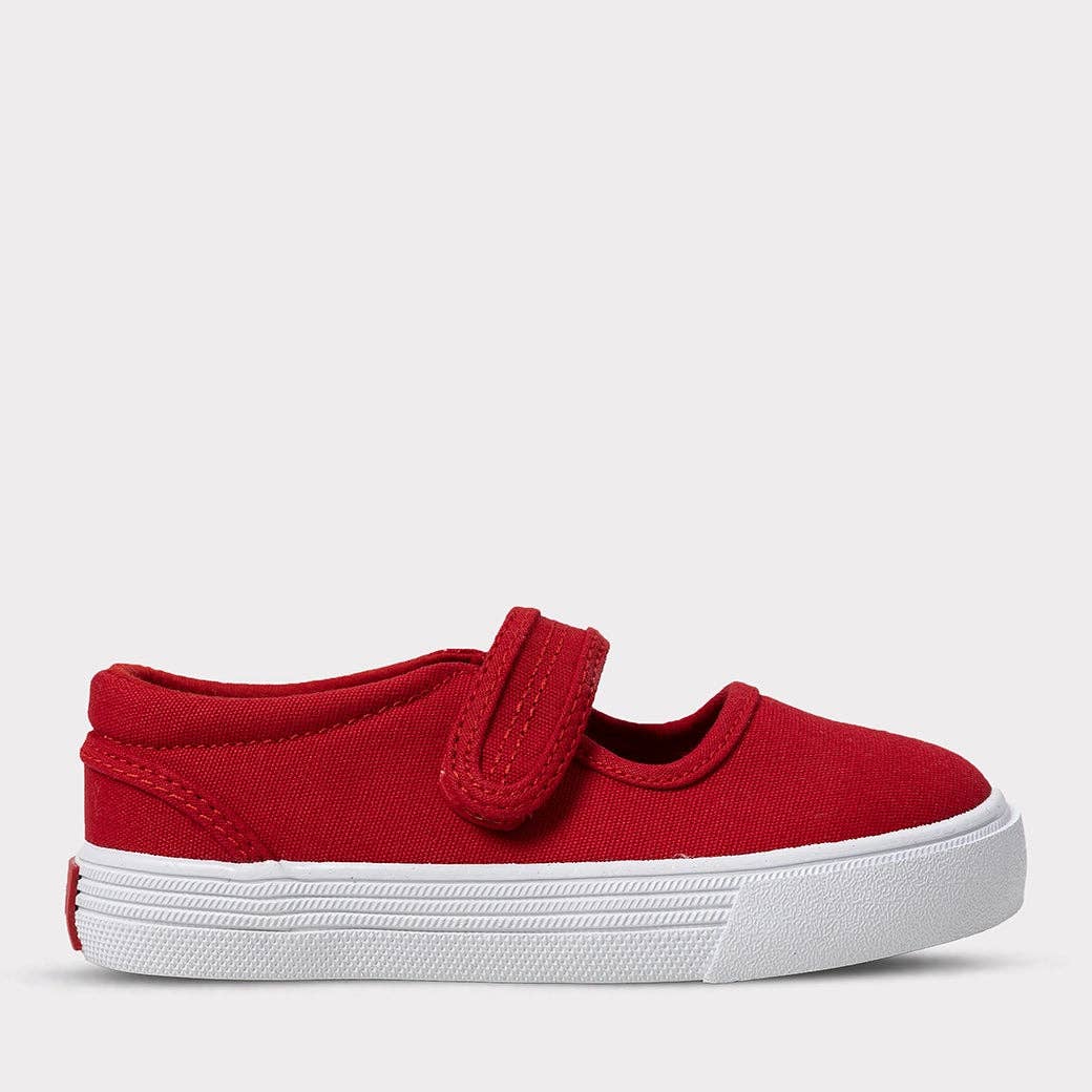 Jamie Girls Mary Jane Shoe- Red