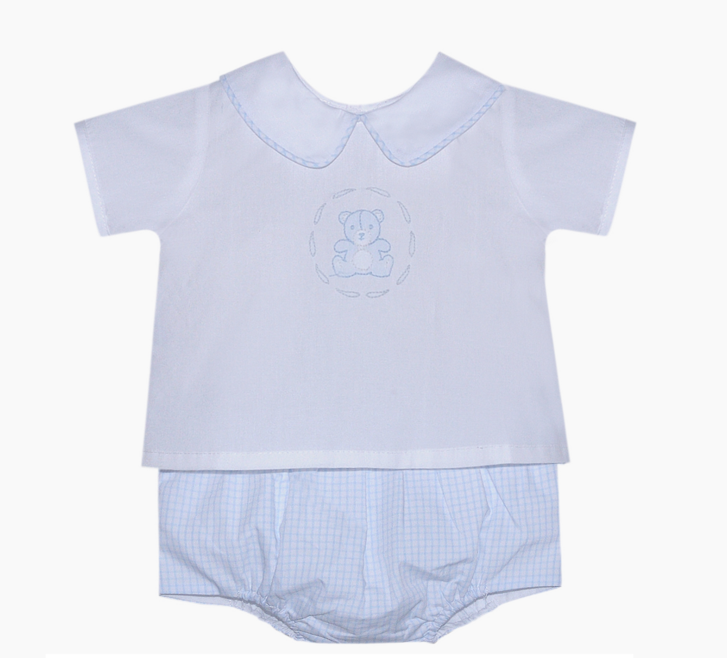 Blue Bailey Diaper Set - Teddy Bear