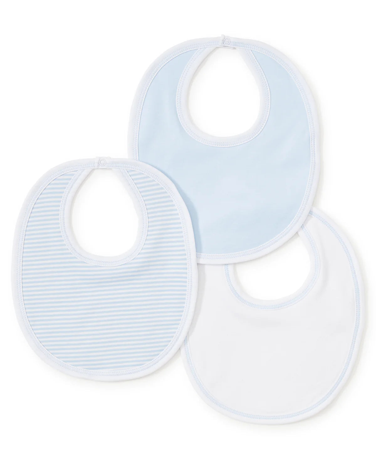 Blue Stripe 3 Pack Bib Set w/ Tulle Bag