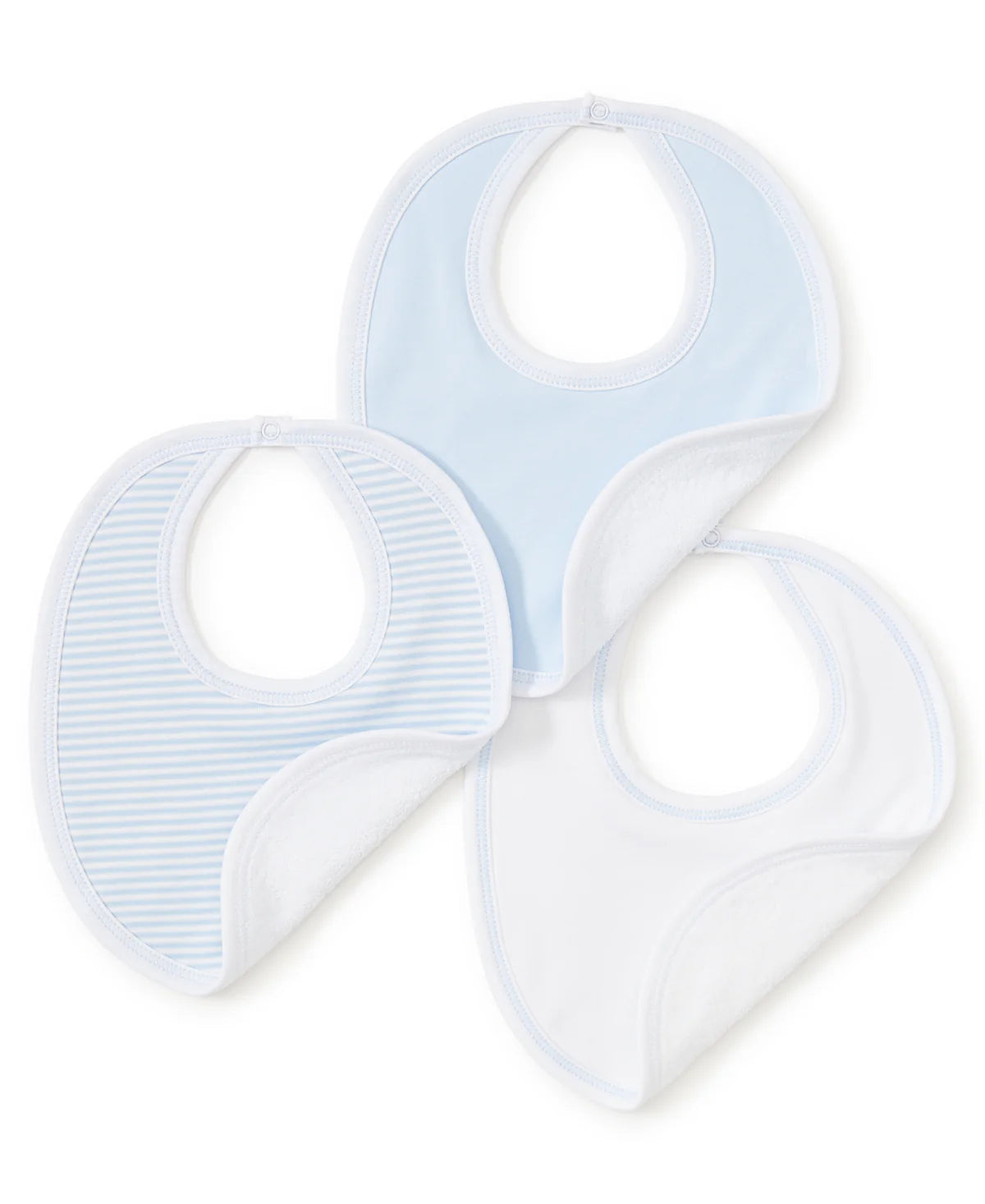 Blue Stripe 3 Pack Bib Set w/ Tulle Bag