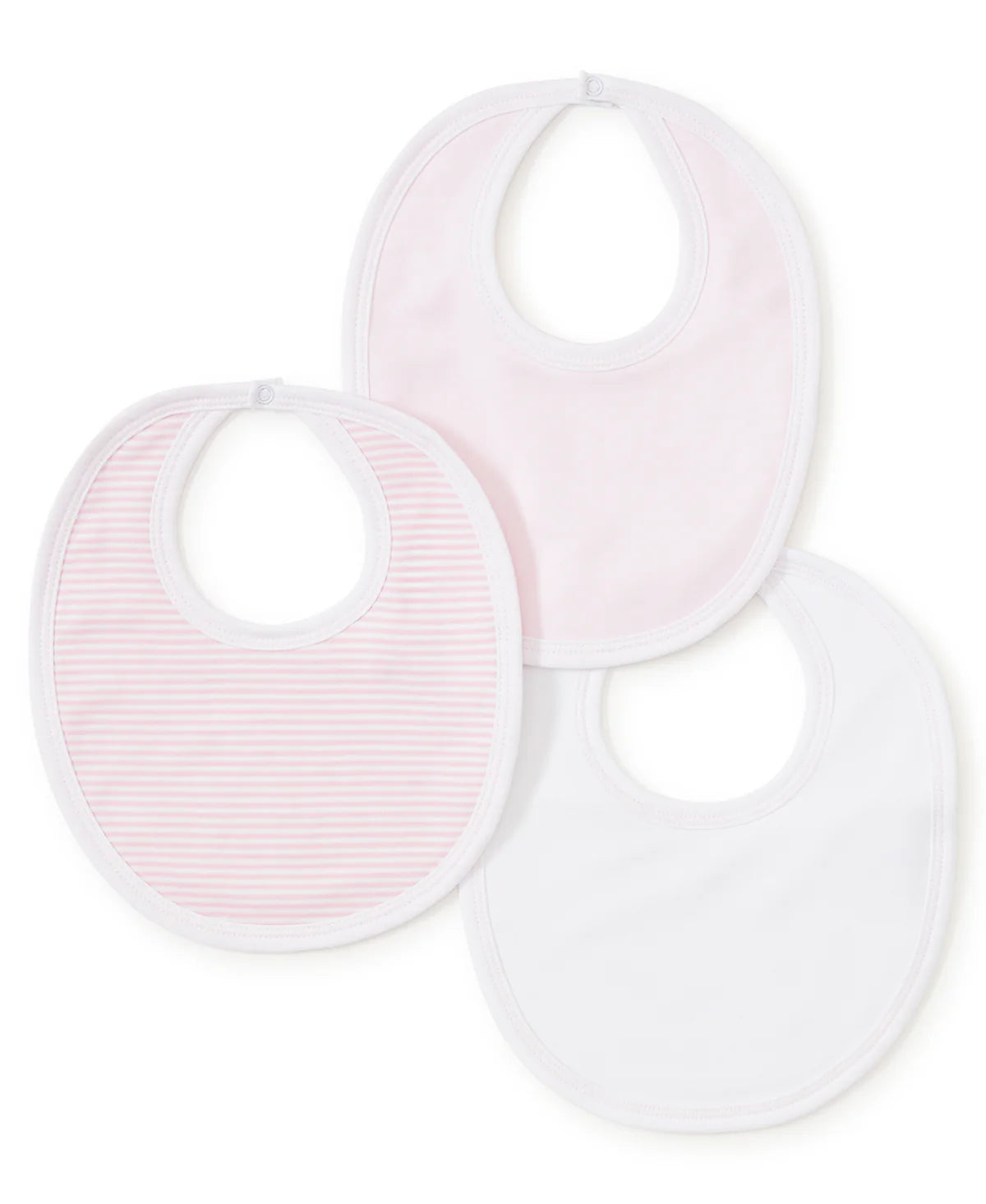 Pink Stripe 3 Pack Bib Set w/ Tulle Bag
