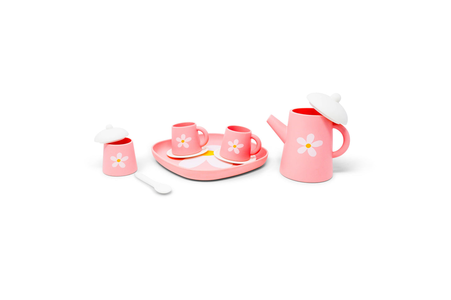 Pink Silicone Tea Set: Flower Power