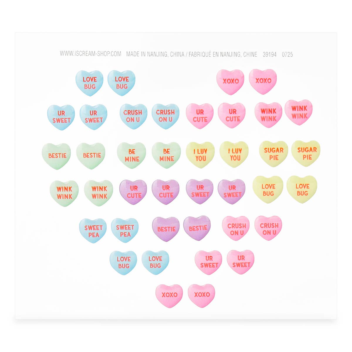 Sweethearts Stick-on Earrings