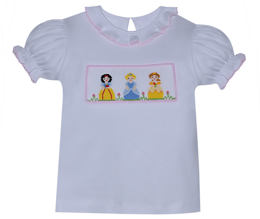 Emma White Blouse - Smocked Princesses