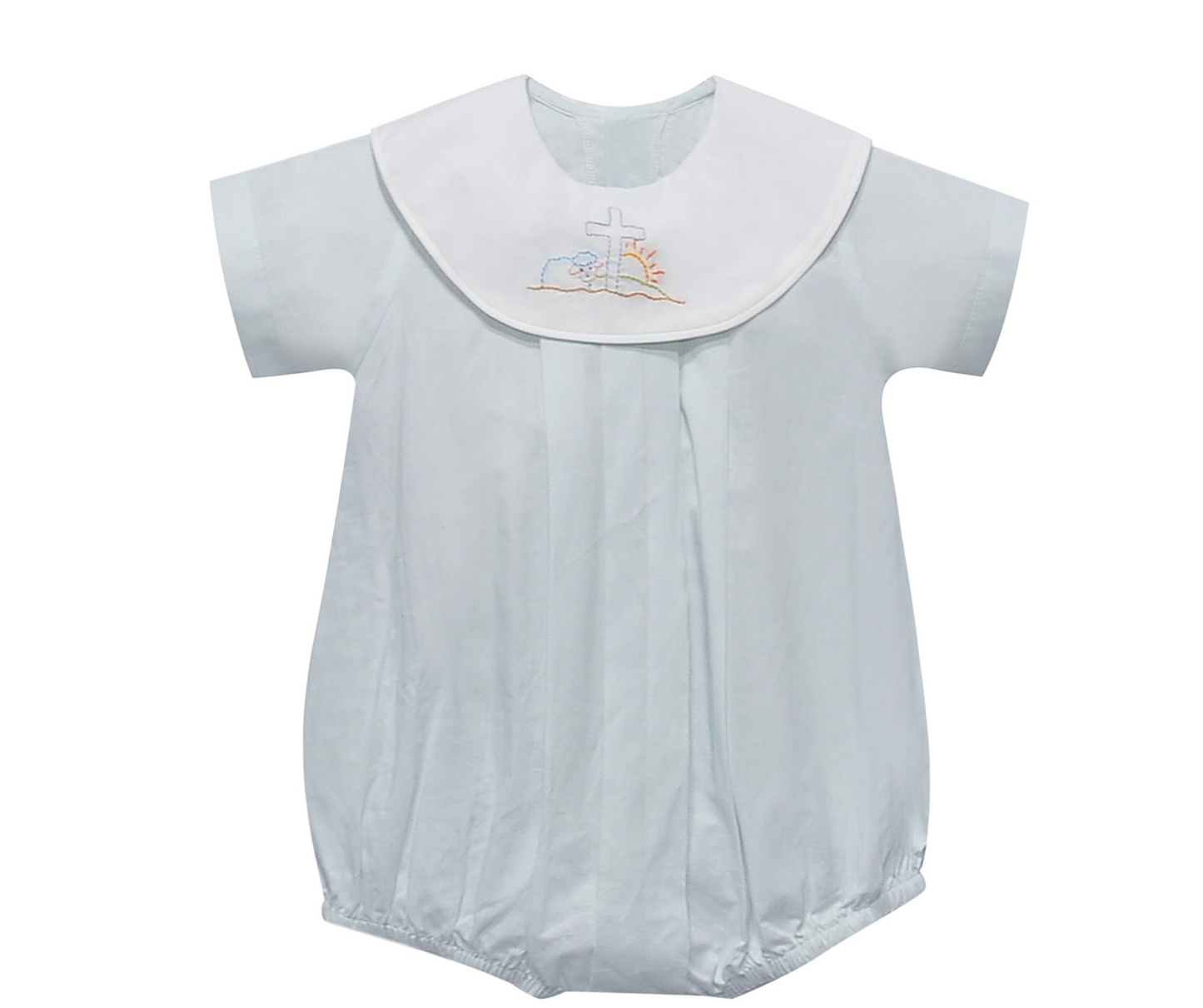 Blue Bailey Boy Bubble - He is Risen