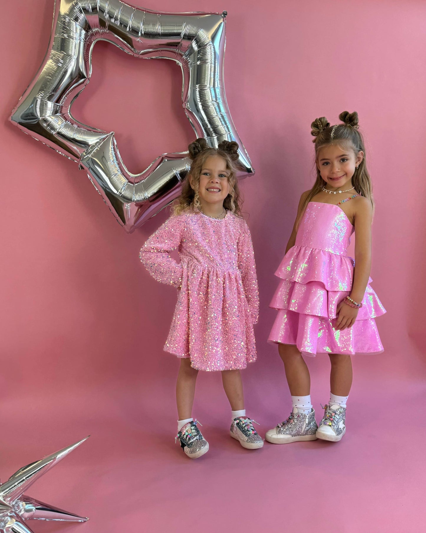 *PRE-ORDER* Pink Sequin Gem Dress 