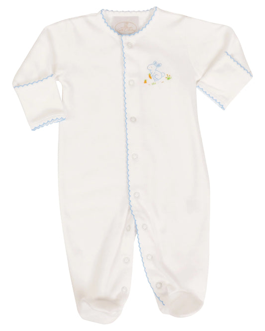 Bunny Footed Pajamas - Blue