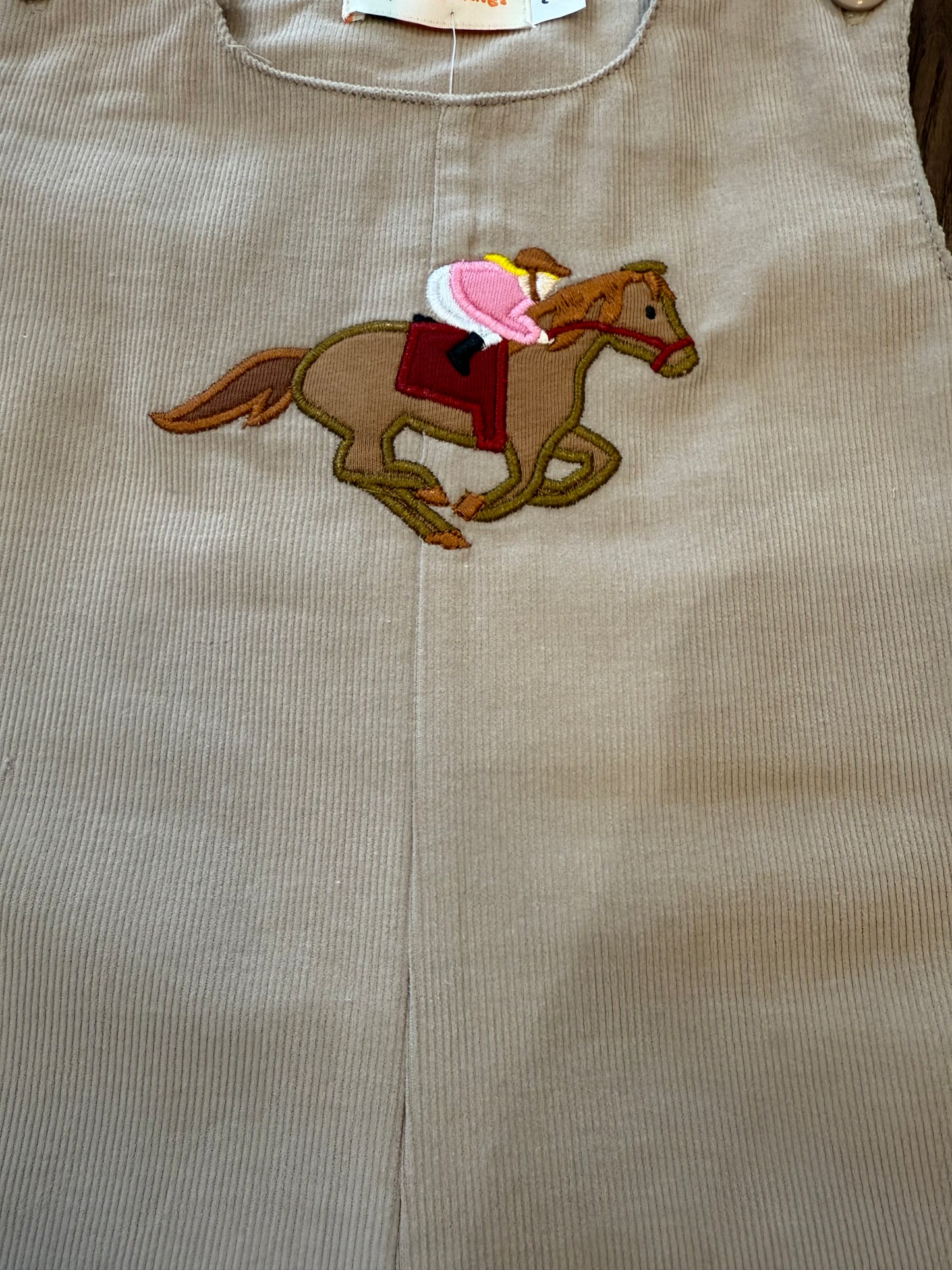 Race Horse w/ Jockey Corduroy Jon Jon