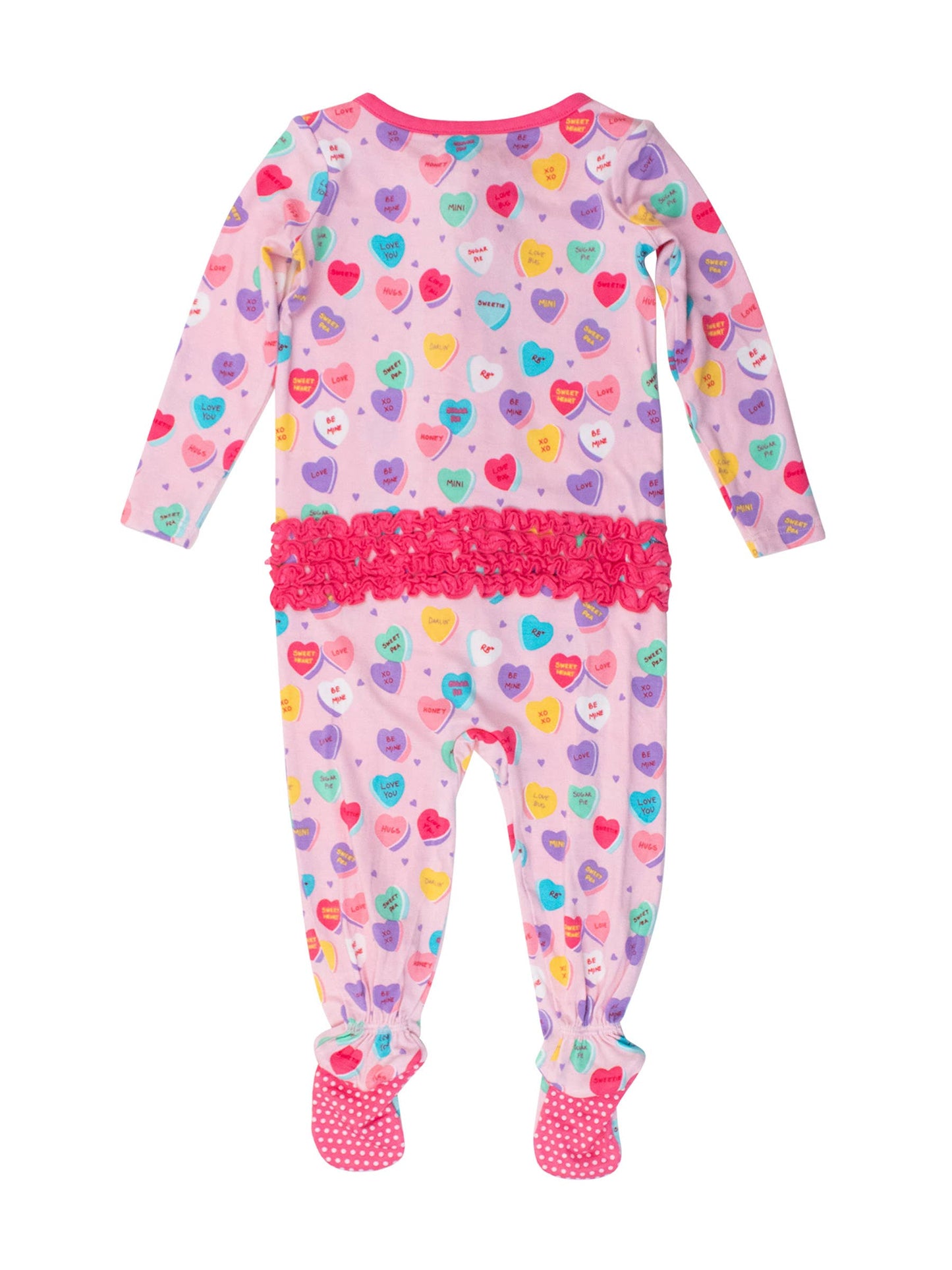 Be My Valentine Ruffle Zipper Pajama