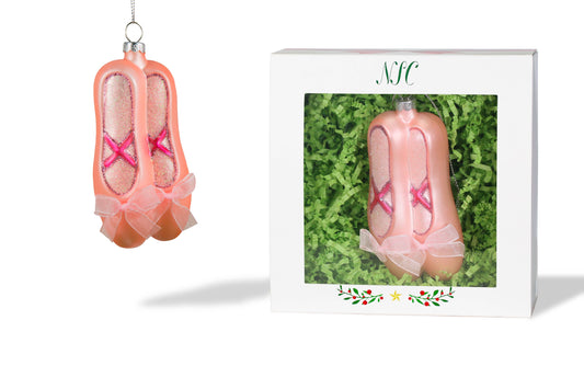 North Star Christmas | Ballerina Slippers Glass Ornament
