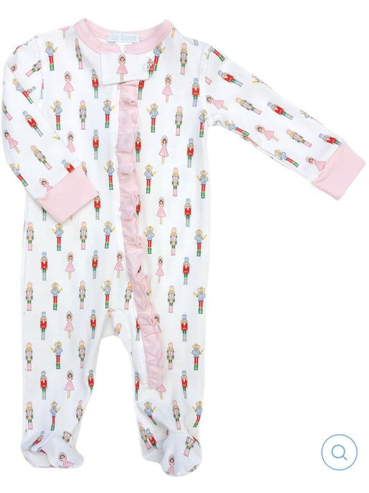 Nutcracker Pima Footie Pajamas - Pink