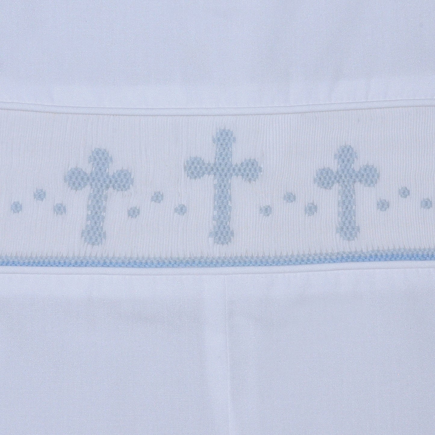 White Williams Romper - Smocked Cross