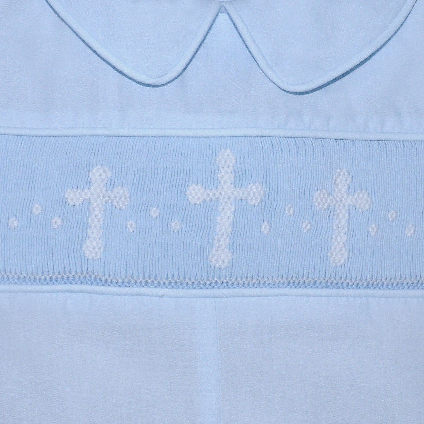 Blue Madison Short Set - Smocked Cross