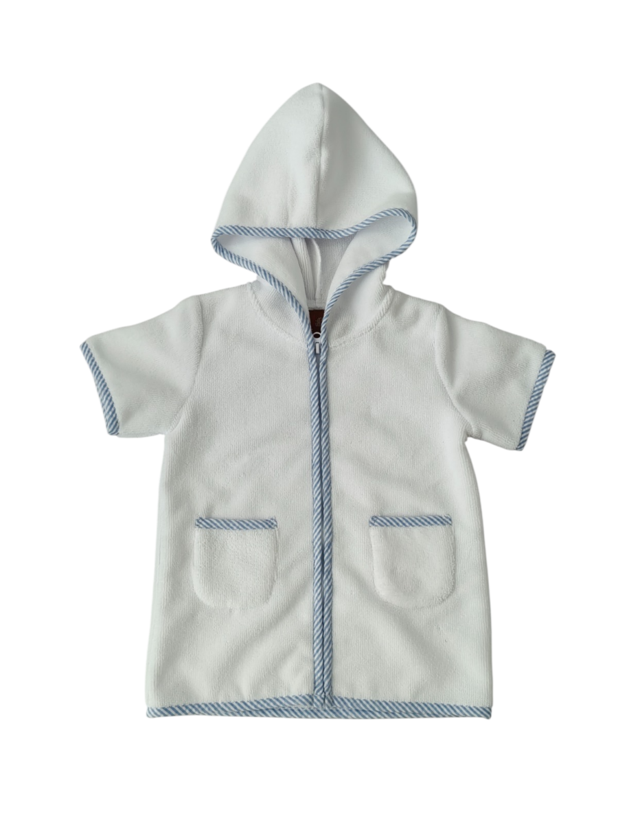 Boys Terry Cover up- Blue Stripe
