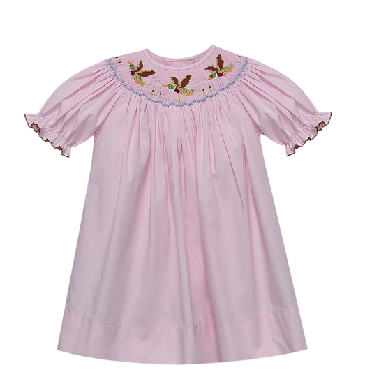 Pink Georgette Bishop Dress - Mallards