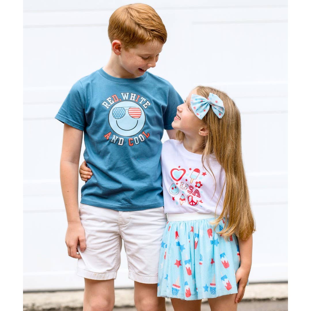 4th Of July Doodle Short Sleeve T-Shirt - Kids Clothes